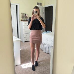 Full Tilt Blush Pink Mini Skirt — Casual High-Rise Style